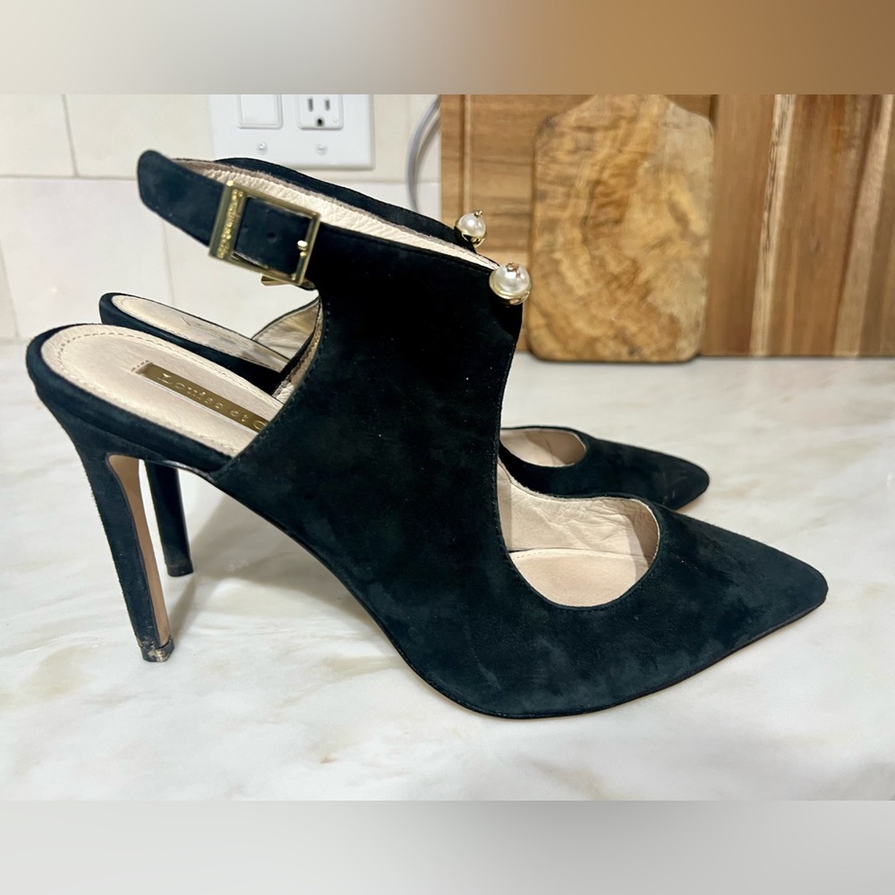 Louise et Cie Black and Pearl Heel